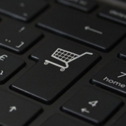 Computer keyboard with shopping cart key